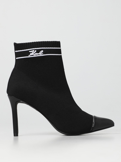 Shop Karl Lagerfeld Heeled Ankle Boots  Woman In Black