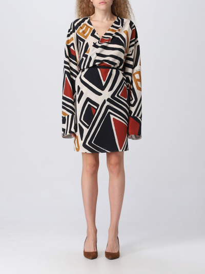 Dsquared2 Geometric Mini Wrap Dress In Black