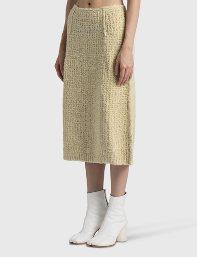 Shop Maison Margiela Knit Skirt In White