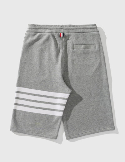 Shop Thom Browne Cotton Loopback Knit Engineered 4-bar Sweat Shorts In Grey