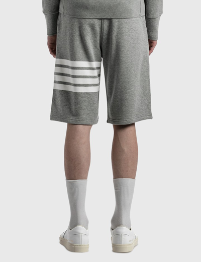 Shop Thom Browne Cotton Loopback Knit Engineered 4-bar Sweat Shorts In Grey