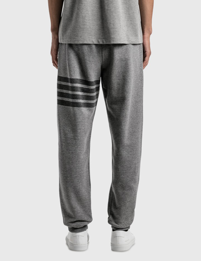 Shop Thom Browne Cotton Loopback Tonal 4-bar Sweatpants In Grey
