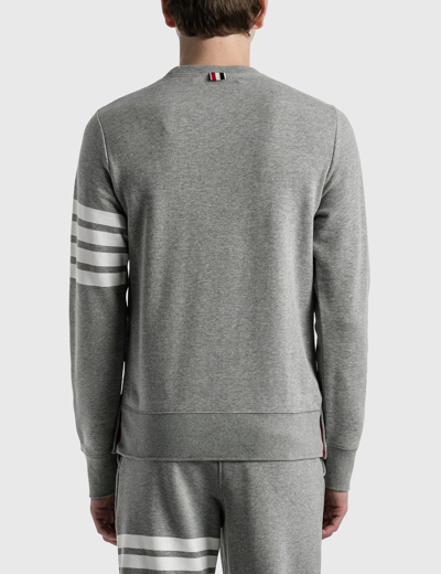 Shop Thom Browne Loopback Jersey Knit 4-bar Crewneck Sweatshirt In Grey