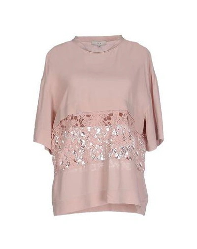 Shop Iro Blouse In Pastel Pink