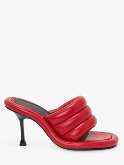 Shop Jw Anderson Bumper-tube Leather Mules In Red