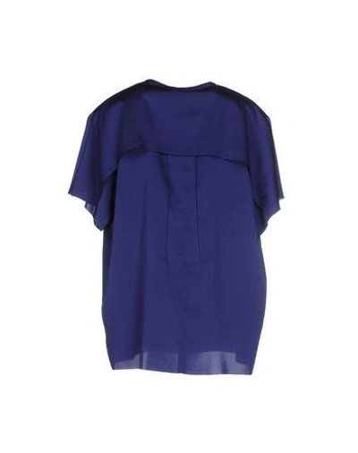 Shop Cedric Charlier Blouse In Bright Blue