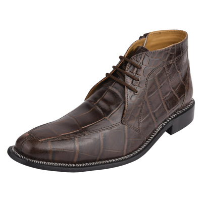 Shop Libertyzeno Liam Leather Lace-up Boots In Brown