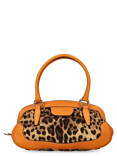 Pre-owned Dolce & Gabbana Shoulder Bags In Orange