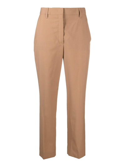 Shop Prada Women's Trousers -  - In Camel Color Wool