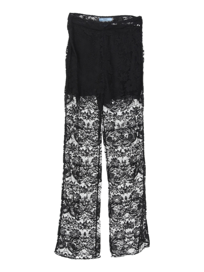 Shop Prada Women's Trousers -  - In Black Synthetic Fibers