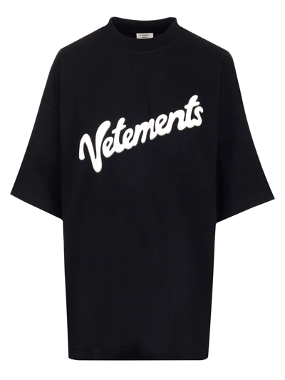 Shop Vetements Women's T-shirts And Top -  - In Black Cotton