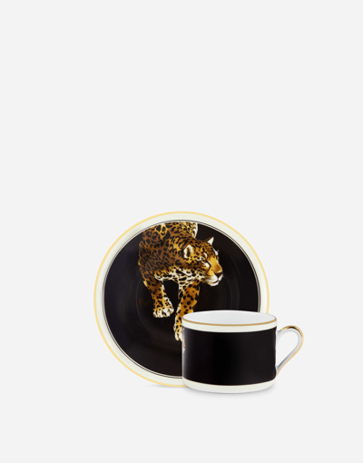 Dolce & Gabbana Porcelain Tea Set In Multicolor
