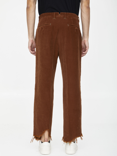 Incotex Red X Facetasm Cognac Velvet Trousers In Cognac