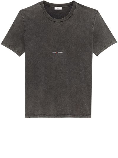 Shop Saint Laurent T-shirt With Logo In Black