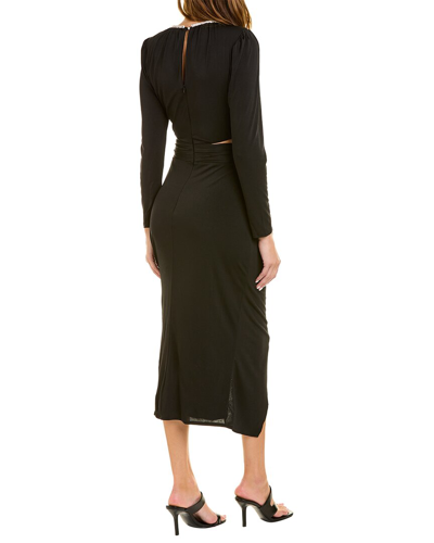 Shop Beulah Cutout Midi Dress In Black