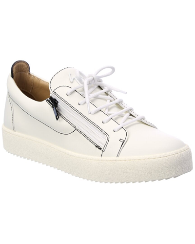 Shop Giuseppe Zanotti May London Leather Sneaker In White