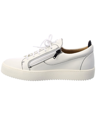 Shop Giuseppe Zanotti May London Leather Sneaker In White