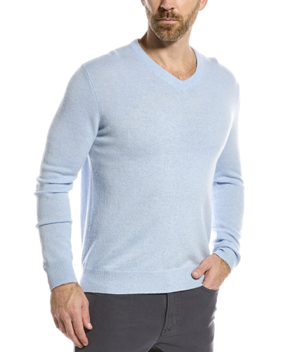 Shop Magaschoni V-neck Cashmere Sweater In Blue