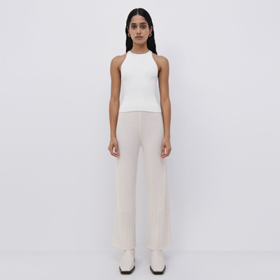 Shop Jonathan Simkhai Cambrie Recycled Cashmere Pant In Egret
