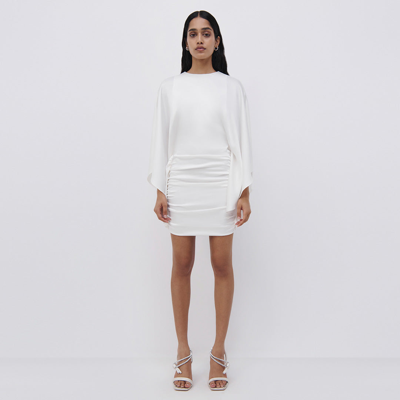 Shop Jonathan Simkhai Kadence Bell Sleeve Mini Dress In White