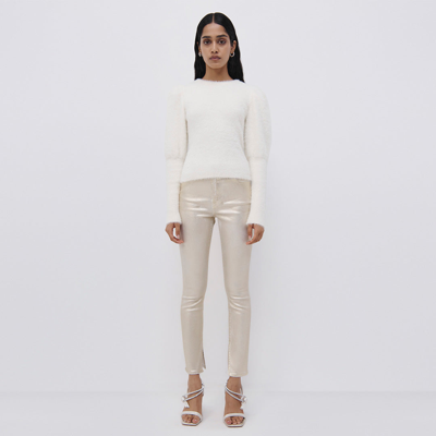 Shop Jonathan Simkhai Levy Fuzzy Knit Pullover In Ivory