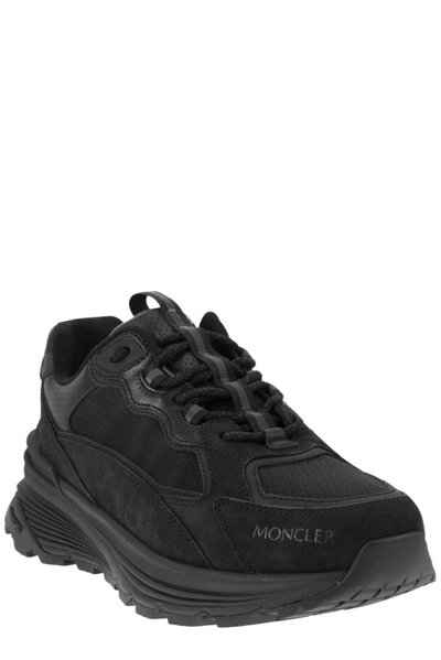 Shop Moncler Mesh Platform Sneakers In Black