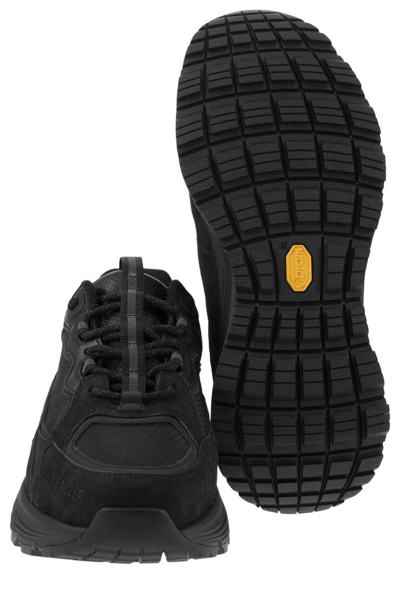 Shop Moncler Mesh Platform Sneakers In Black