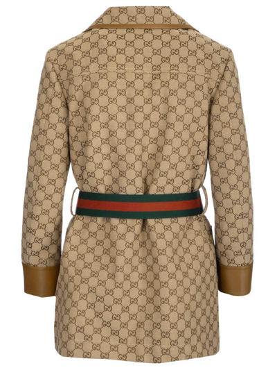Shop Gucci Gg Web Belted Jacket