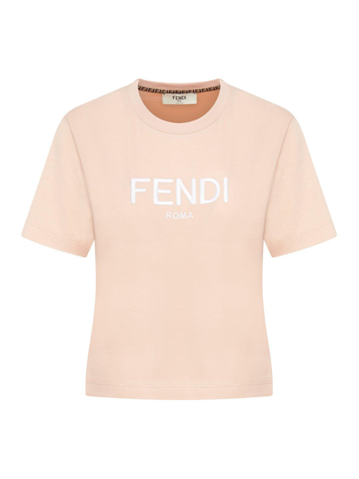 Shop Fendi Crewneck Short-sleeved T-shirt