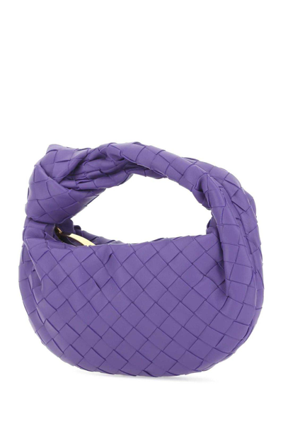 Shop Bottega Veneta Jodie Mini Tote Bag In Purple Gold