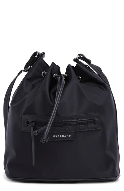 Longchamp - 2.0 Black & Blue Leather Bucket