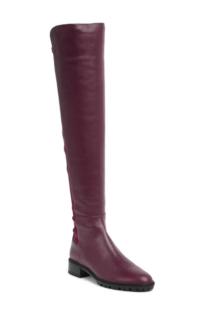 Stuart Weitzman City Over-the-knee Boot In Cranberry