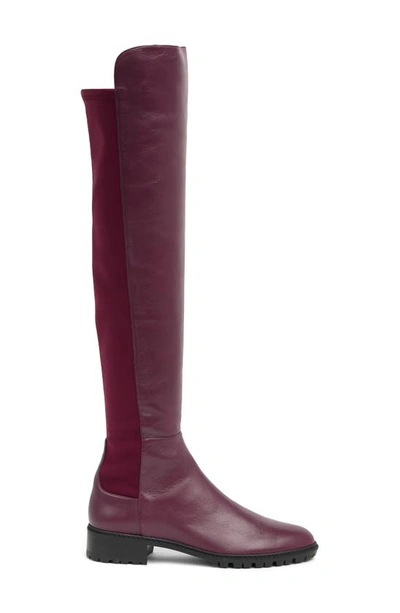 Stuart Weitzman City Over-the-knee Boot In Cranberry