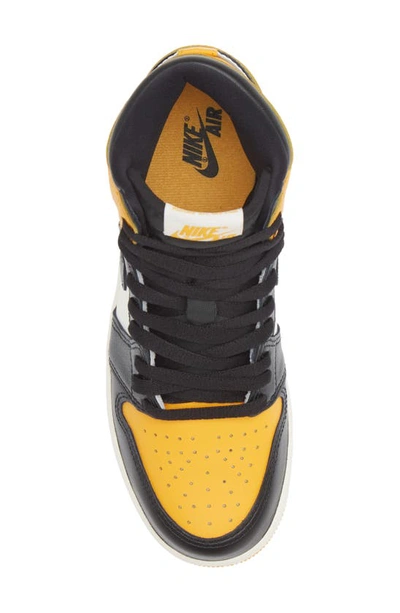 Shop Jordan Kids' Air  1 Retro High Basketball Shoe In Taxi/ Black