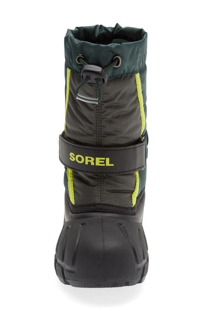 Shop Sorel Kids' Flurry Weather Resistant Snow Boot In Spruce/ Grill