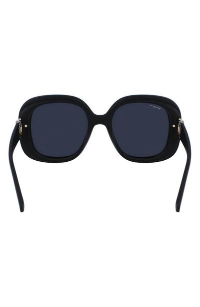 Shop Ferragamo 54mm Gradient Rectangular Sunglasses In Matte Black