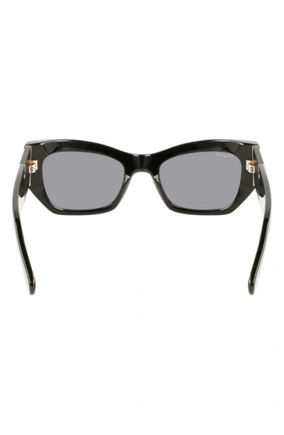 Ferragamo 54mm Modified Rectangular Sunglasses In Black