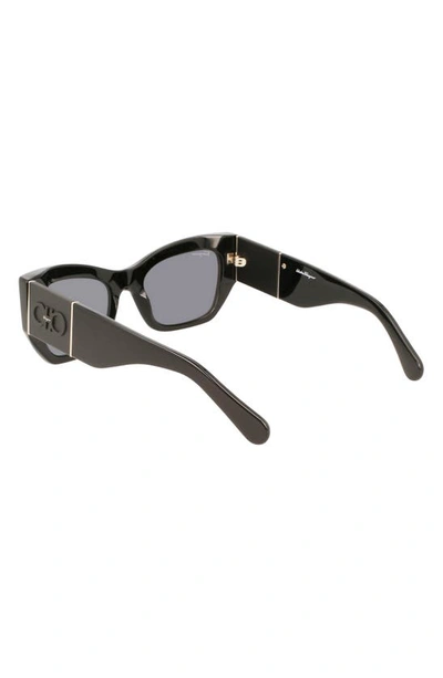 Ferragamo 54mm Modified Rectangular Sunglasses In Black