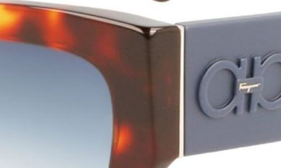 Ferragamo 54mm Modified Rectangular Sunglasses In Red Tortoise