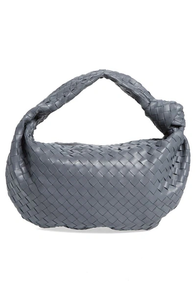 Bottega Veneta Small Jodie Leather Hobo Bag In Thunder-gold
