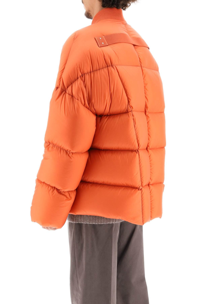 Shop Rick Owens Oversized Flight Jacket In Orange
