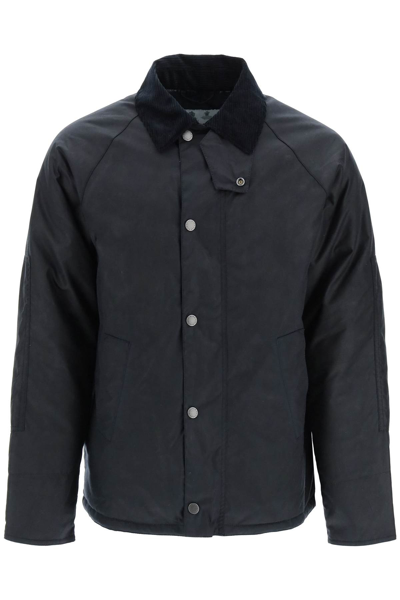 Shop Barbour White Label 'nara' Wax Jacket In Blue