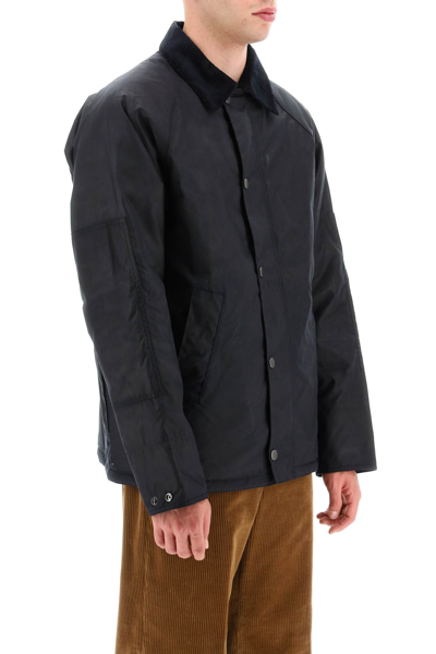 Shop Barbour White Label 'nara' Wax Jacket In Blue