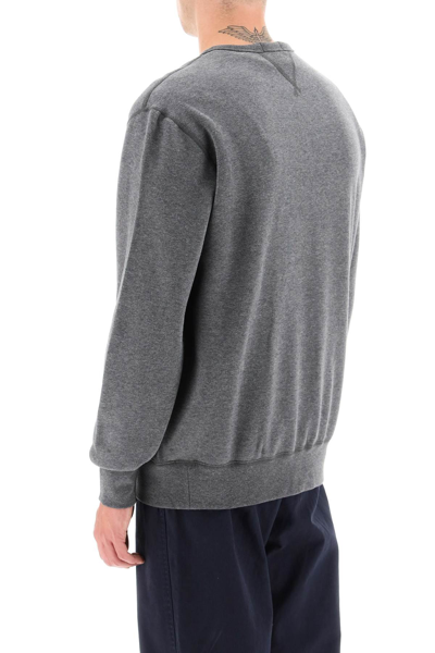 Shop Polo Ralph Lauren Logo Embroidery Sweatshirt In Grey