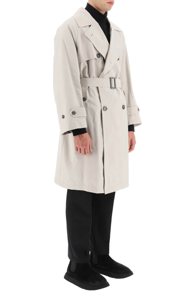 Shop Hevo Waterproof Trench Coat In Grey