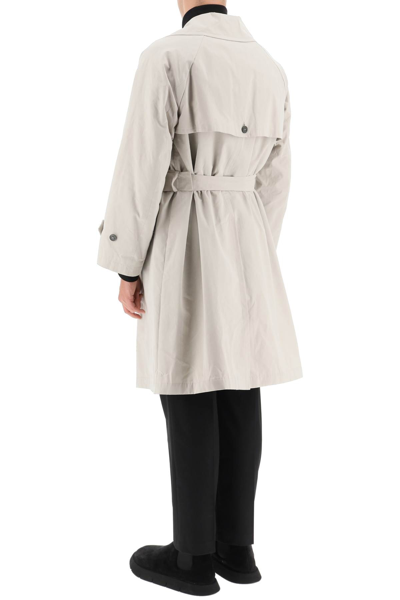Shop Hevo Waterproof Trench Coat In Grey