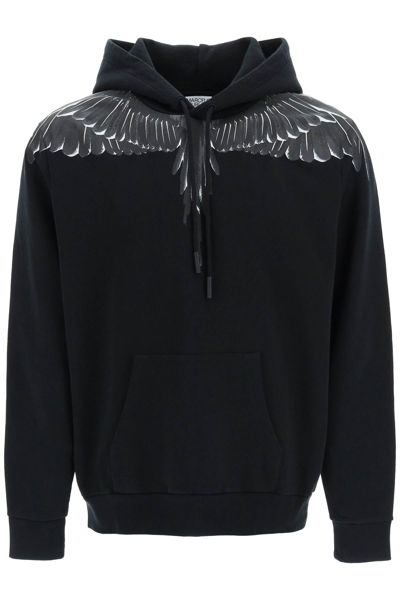 Shop Marcelo Burlon County Of Milan Icon Wings Hoodie In Black,grey