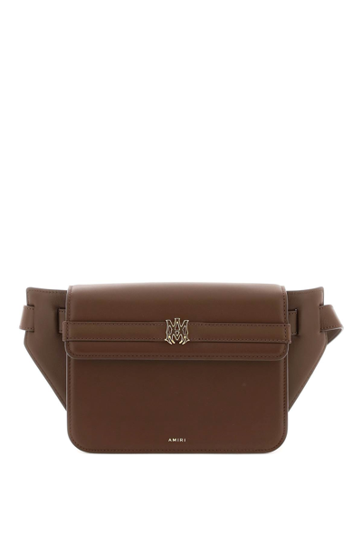 Shop Amiri 'ma' Nappa Leather Beltpack In Brown