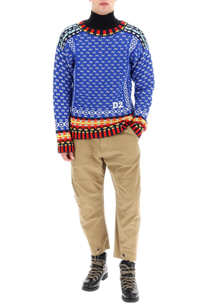 Dsquared2 Mount Logan Pullover In Blue