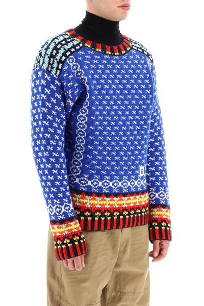 Dsquared2 Mount Logan Pullover In Blue